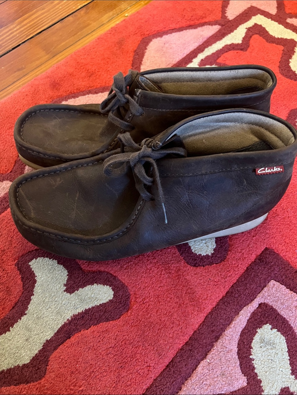 Clarks Men’s Brown Leather Stinson Hi Chukka Boots size 9